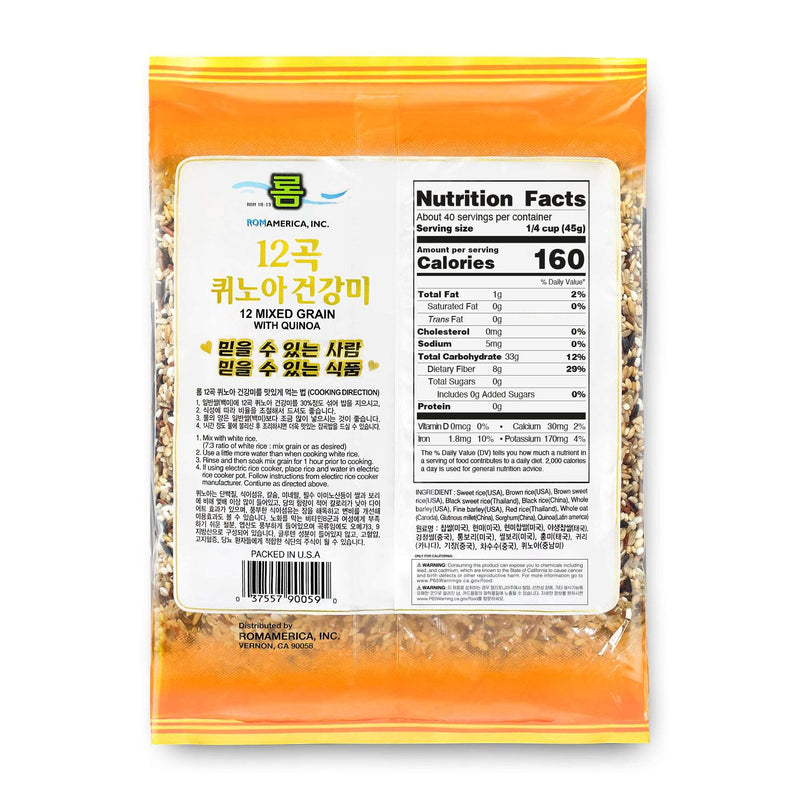 12 Mixed Grain w/ Quinoa (12곡 건강미 w/퀴노아) 4lb