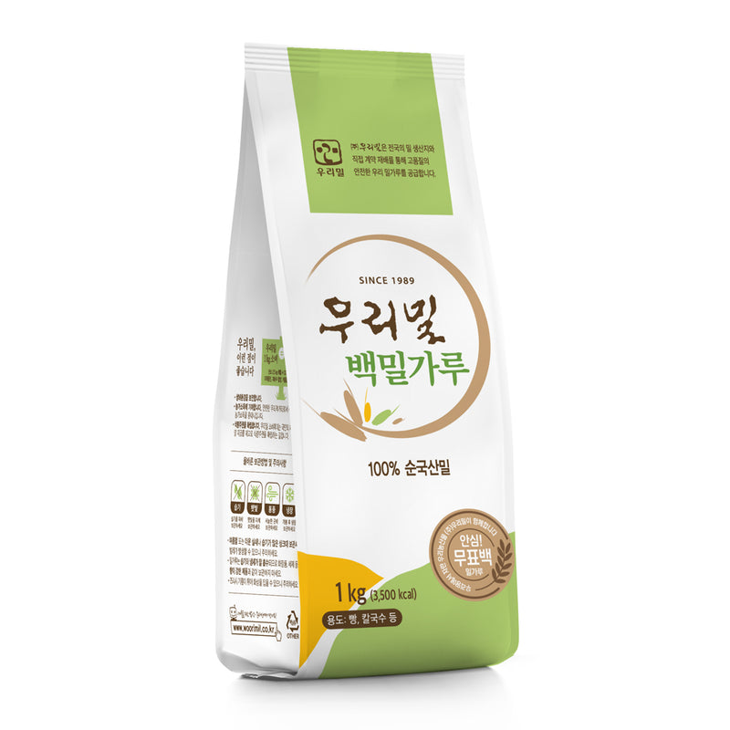 Woorimil Korean White Wheat Flour(백밀가루) 1Kg