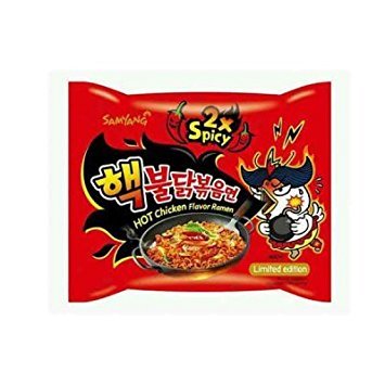 Samyang Buldak Jjajang Korean Spicy Hot Chicken Stir-Fried Noodles 4.94oz (Pack of 5)