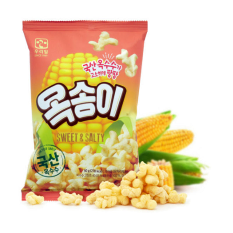 Woorimil Corn Puffs Snack (옥송이) - 2.1 oz