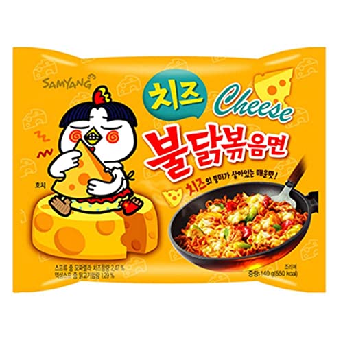 Samyang Buldak Jjajang Korean Spicy Hot Chicken Stir-Fried Noodles 4.94oz (Pack of 5)