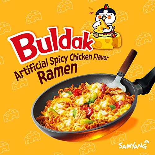 Samyang Buldak Jjajang Korean Spicy Hot Chicken Stir-Fried Noodles 4.94oz (Pack of 5)