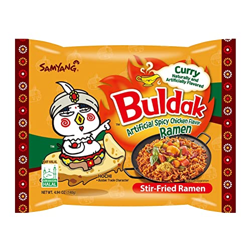 Samyang Buldak Jjajang Korean Spicy Hot Chicken Stir-Fried Noodles 4.94oz (Pack of 5)