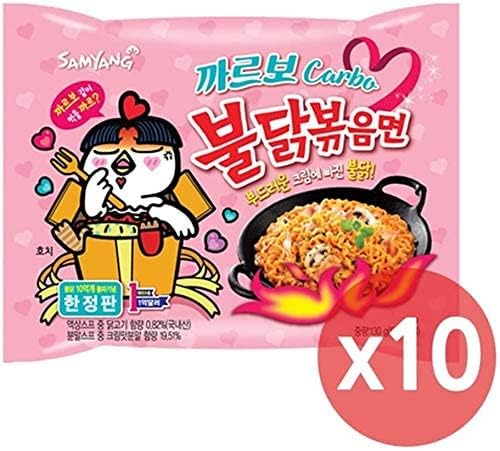 Samyang Buldak Jjajang Korean Spicy Hot Chicken Stir-Fried Noodles 4.94oz (Pack of 5)