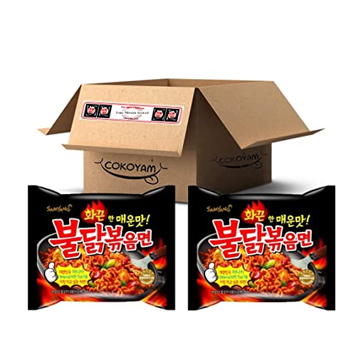 Samyang Buldak Jjajang Korean Spicy Hot Chicken Stir-Fried Noodles 4.94oz (Pack of 5)