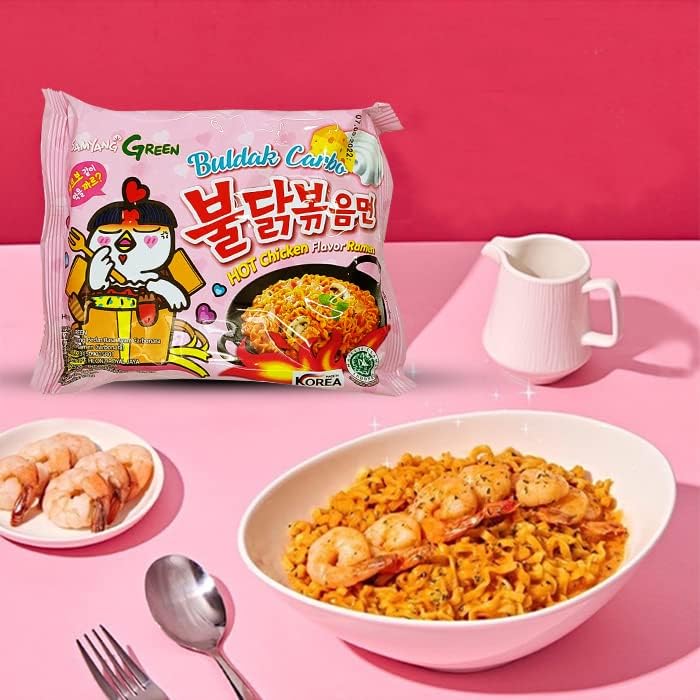 SAMYANG Buldak Chicken Flavor Ramen Noodles Multi Carbonara, 삼양 불닭볶음면 멀티 까르보나라 (153g) (Pack of 5)