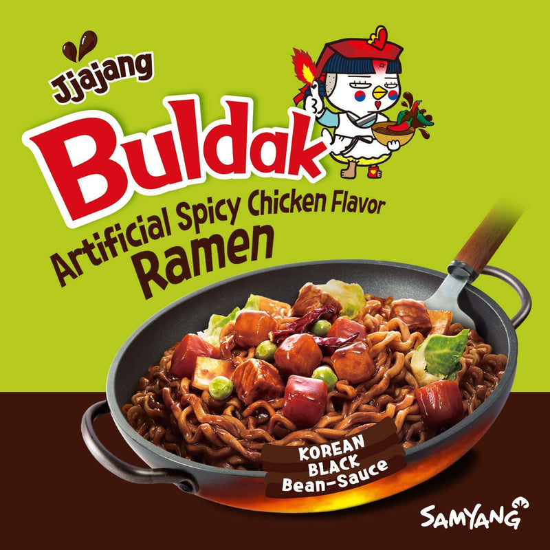 SAMYANG Buldak Chicken Flavor Ramen Noodles Multi Jiajang, 삼양 불닭볶음면 멀티 짜장 (153g) (Pack of 5)