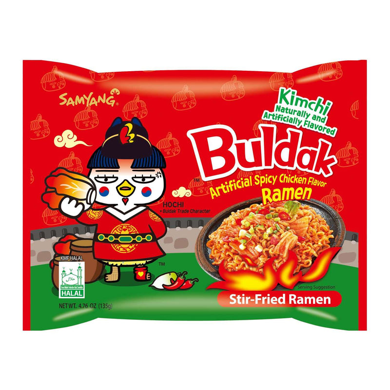 SAMYANG Buldak Chicken Flavor Ramen Noodles Multi Kimchi, 삼양 불닭볶음면 멀티 김치 (153g) (Pack of 5)