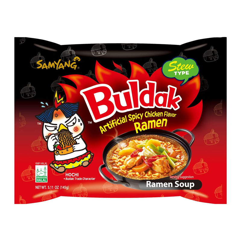 SAMYANG Buldak Chicken Flavor Ramen Noodles Multi Stew, 삼양 불닭볶음면 멀티 탕 찌개 (153g) (Pack of 5)