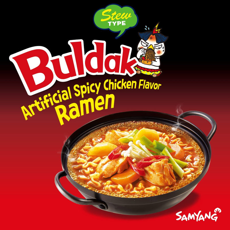 SAMYANG Buldak Chicken Flavor Ramen Noodles Multi Stew, 삼양 불닭볶음면 멀티 탕 찌개 (153g) (Pack of 5)