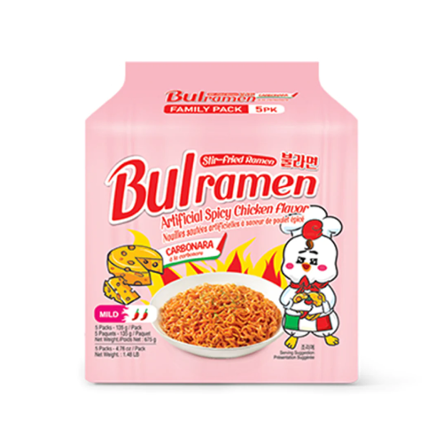 Bulramen Spicy chicken Pouch (Cabonara), 120X5 Pack