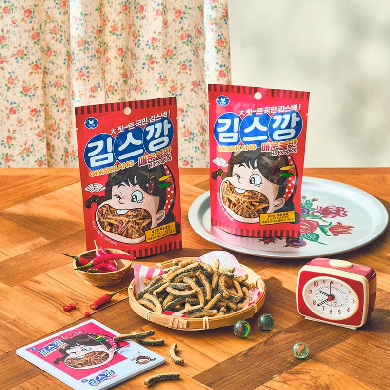 MANJUN Kimskang Seaweed (Nori) Snack Hot&amp;Spicy Favor (김스깡 라이벌불맛) 1.76oz (50g)