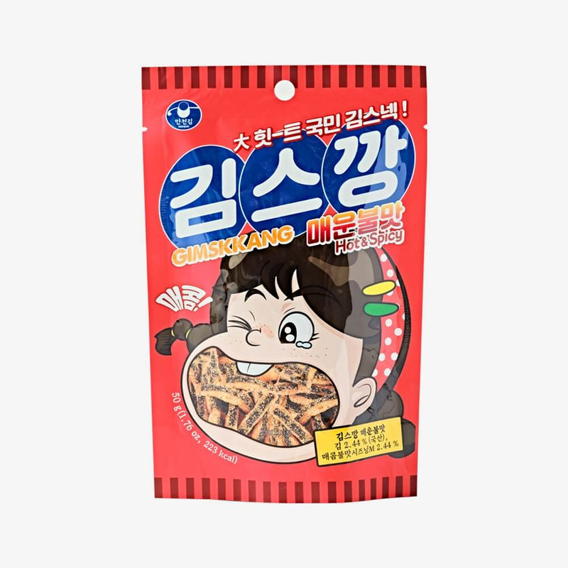 MANJUN Kimskang Seaweed (Nori) Snack Hot&amp;Spicy Favor (김스깡 라이벌불맛) 1.76oz (50g)