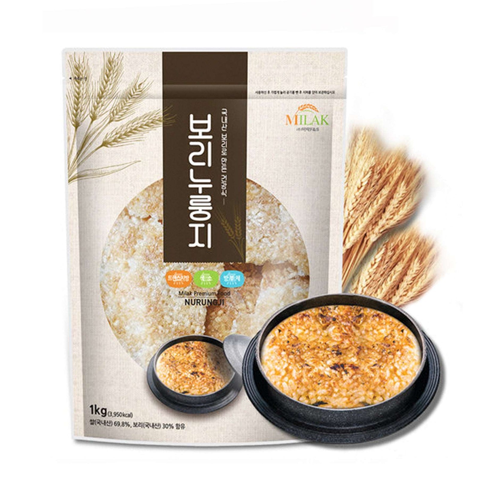 Scorced Rice Korean Scorched Barley (보리누룽지) 1kg / 2.21lb
