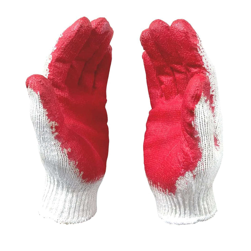 Knitted Cotton Glove with Latex Palm