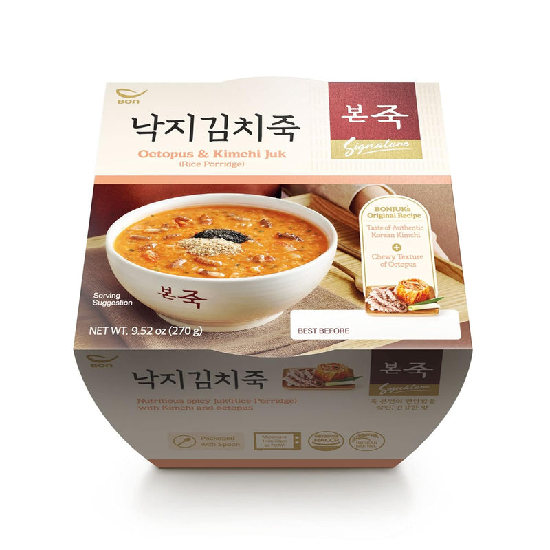 BONJUK Octopus & Kimchi Juk(Porridge) Bowl - 9.5oz(270g)