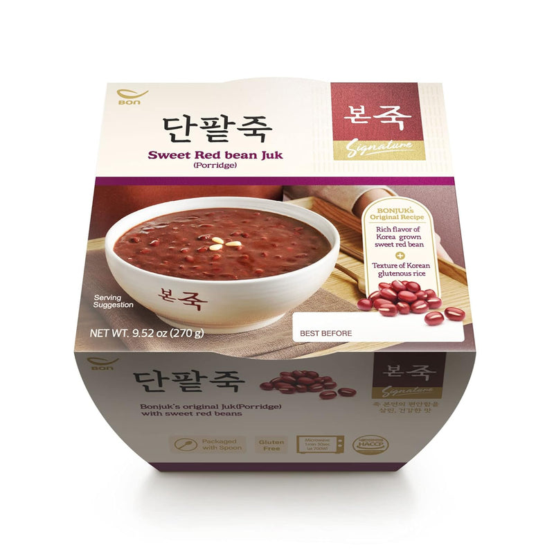 BONJUK Sweet Redbean Juk(Porridge) Bowl - 9.5oz(270g)